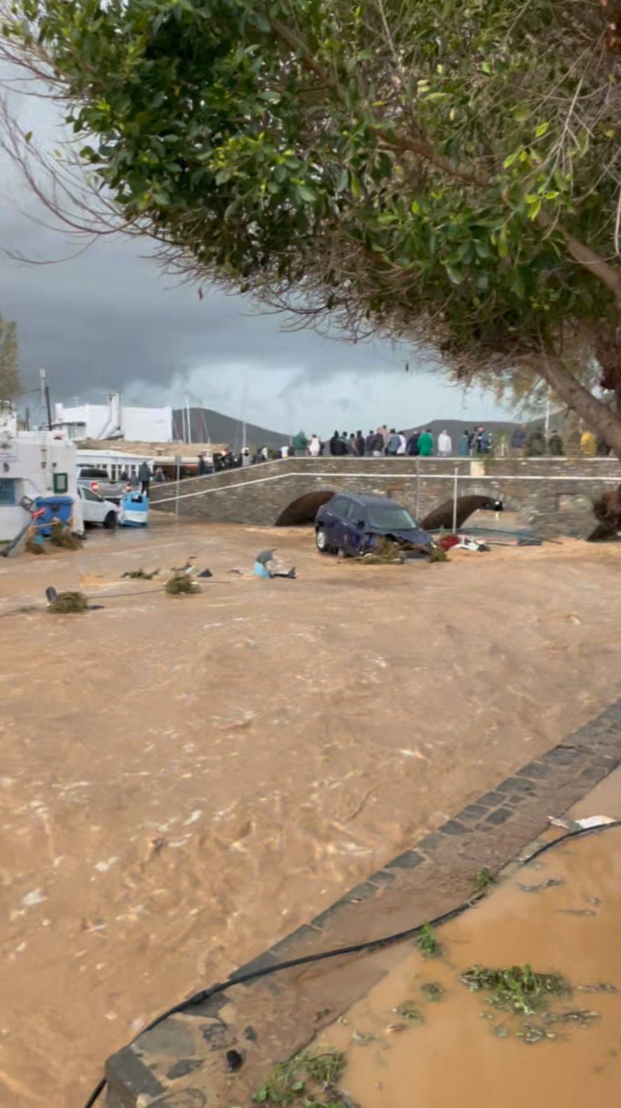 Floods in the Greek island of Paros