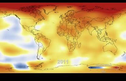 Porast temperature od 1880. prikazan u samo 32 sekunde