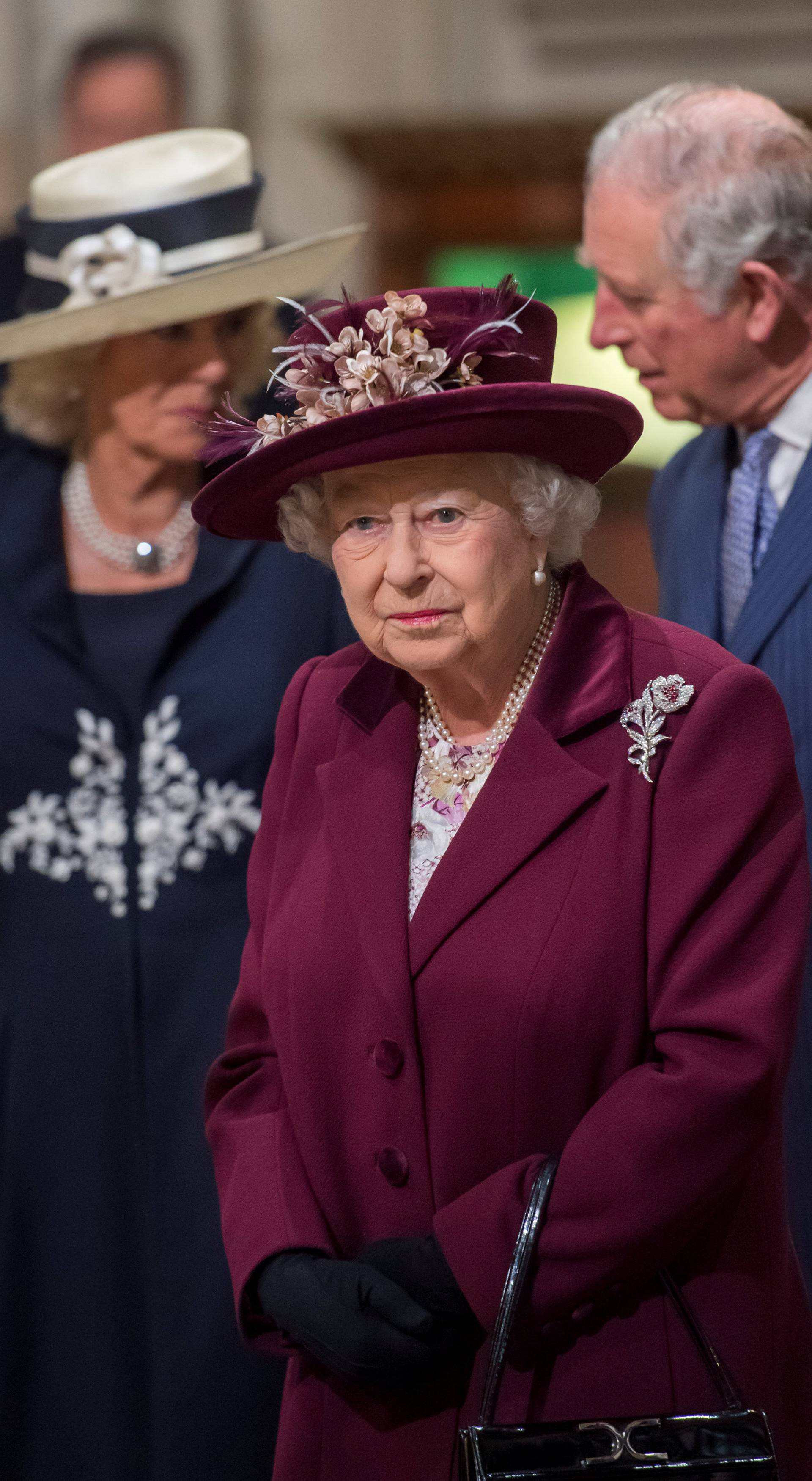 Britain's Queen Elizabeth attends the Commonwealth Service at Westminster Abbey in London