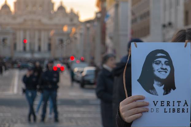 Sit in organized by Pietro Orlandi, after the reopening of the investigation into the disappearance of his sister Emanuela