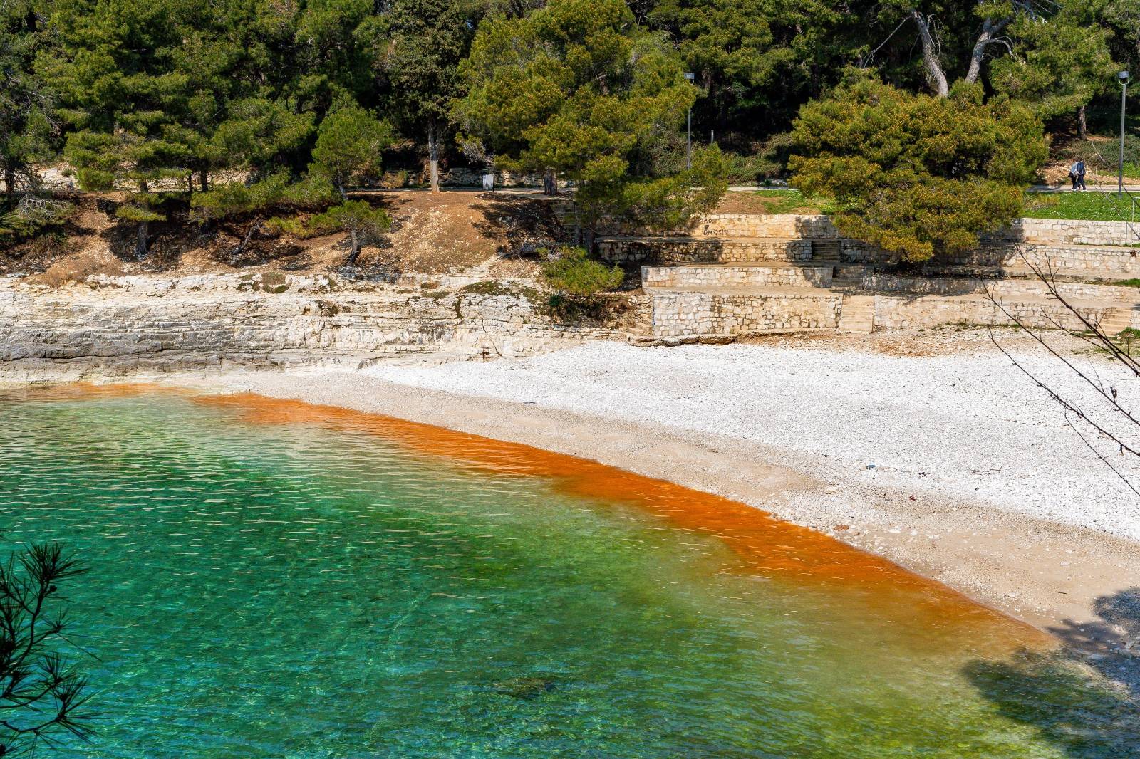 Cvjetanje mora na pojedinim pulskim plažama