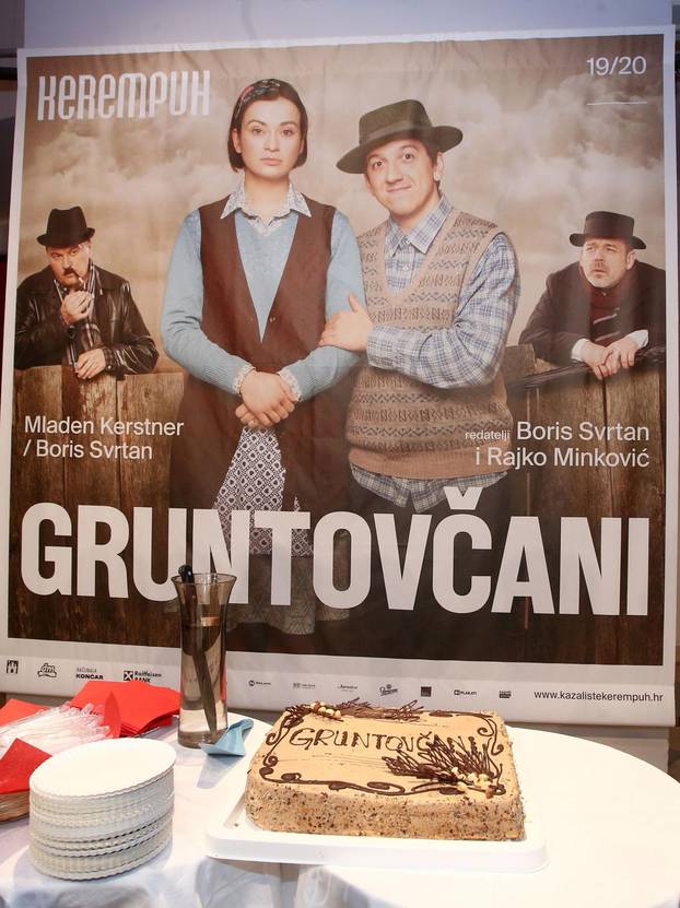 Zagreb: Proslava nakon premijere predstave Gruntovčani u kazalištu Kerempuh