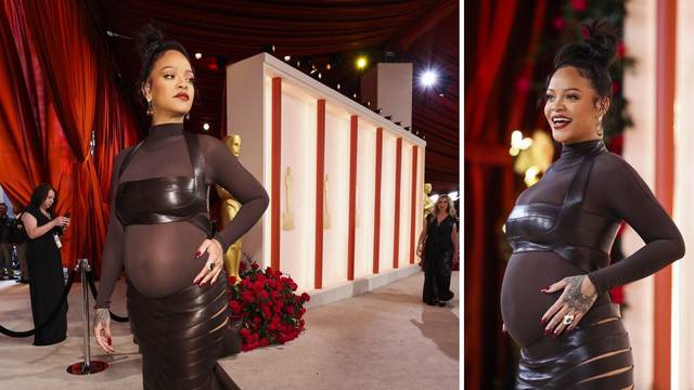 Nasmijana Rihanna u crnini istaknula trudnički trbuh: 'Ona sve stigne! Žena na zadatku...'