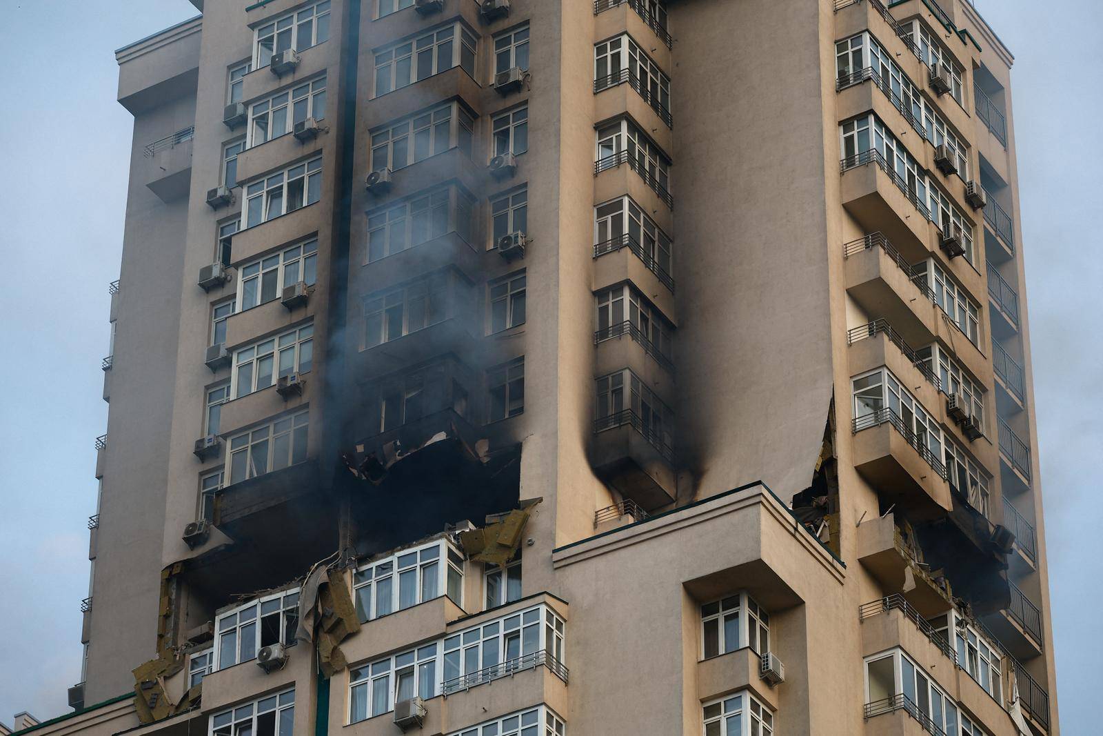 Aftermath of Russian missile strikes, amid Russia’s attack on Ukraine, in Kyiv