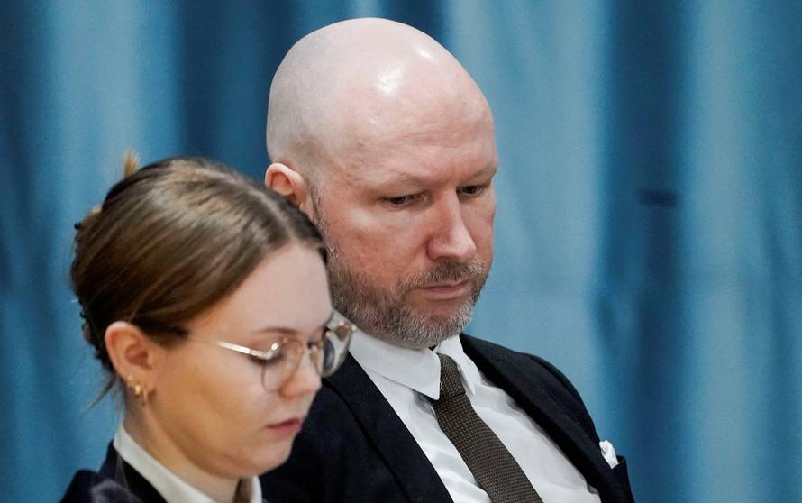 FILE PHOTO: Anders Behring Breivik attends a court hearing at Ringerike prison, in Tyristrand