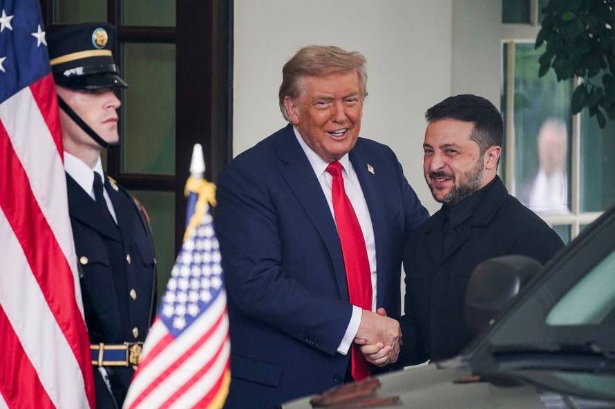 U.S. President Trump meets with Ukrainian President Zelenskiy and European leaders, in Washington, D.C.