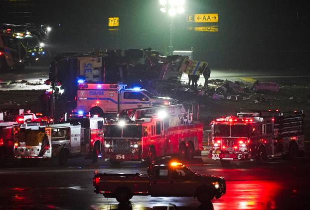 Air Canada Express jet collides with a ground vehicle at LaGuardia airport