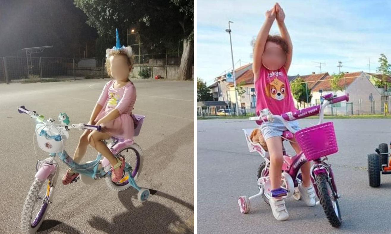 Mili (6) i Anji Leni (3) je netko ukrao bicikliće: 'Mama, srce će mi pući jer  nema moga bicikla'