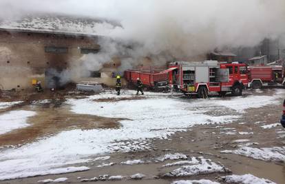 Gori konoplja u skladištu kod Požege: Dim ometa vatrogasce