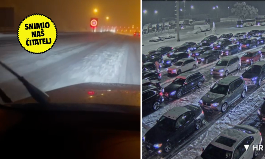 VIDEO Zimski uvjeti na cesti: Kaos kod Županje, kolone na graničnim prijelazima