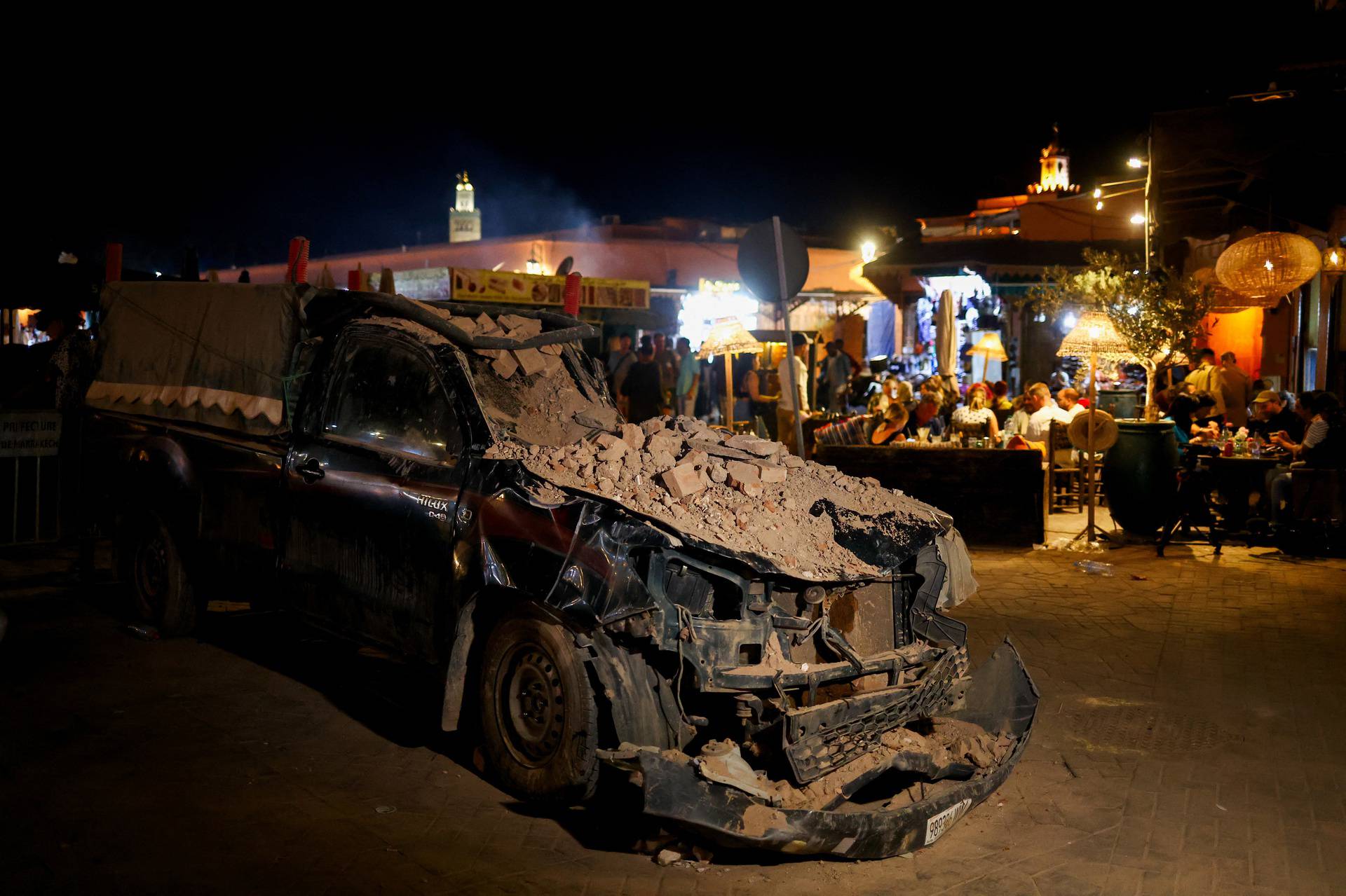 Aftermath of a powerful earthquake in Morocco