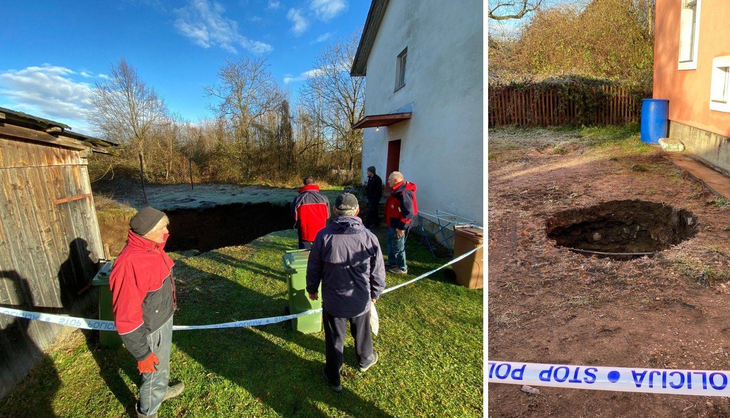 'Nešto je pucketalo i pojavila se golema rupa kraj moje kuće!'