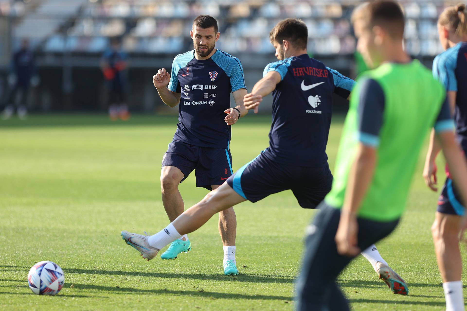 Rijeka: Na stadionu Rujevica održan trening Hrvatske nogometne reprezentacije 