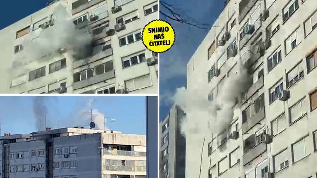 Gorio stan u Zagrebu: Na teren je stiglo više vatrogasnih ekipa, jedna osoba se nagutala dima...