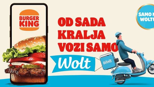 Ekskluzivno partnerstvo Burger Kinga i Wolta. Znate li da kralja od  sada vozi samo Wolt?