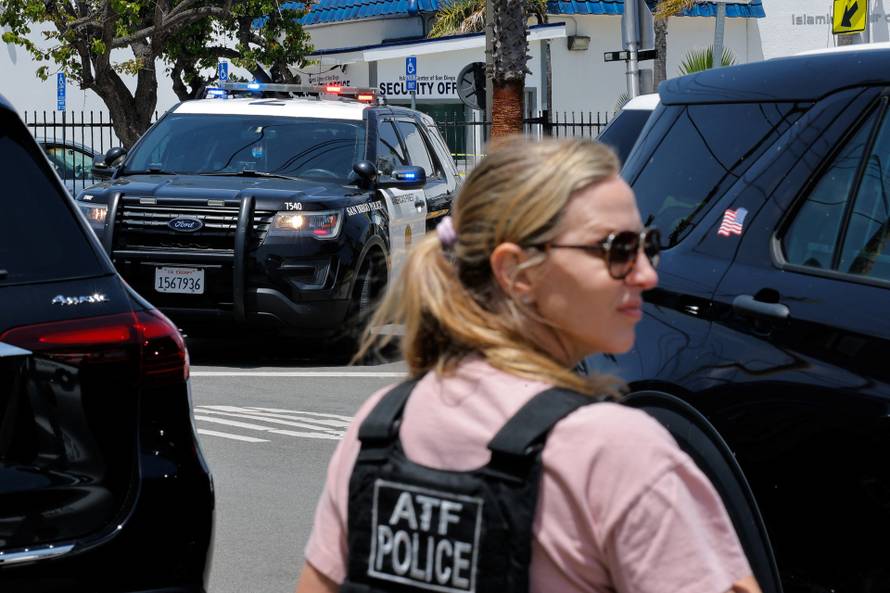 Scene of a reported active shooter situation at the Islamic Center in San Diego