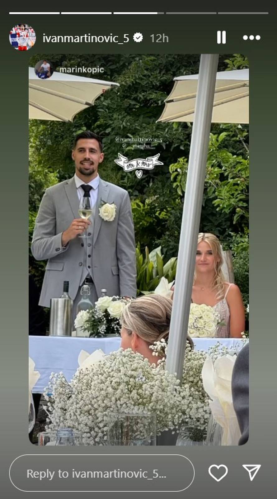 Rukometaš Ivan Martinović je oženio Austrijanku Miriam