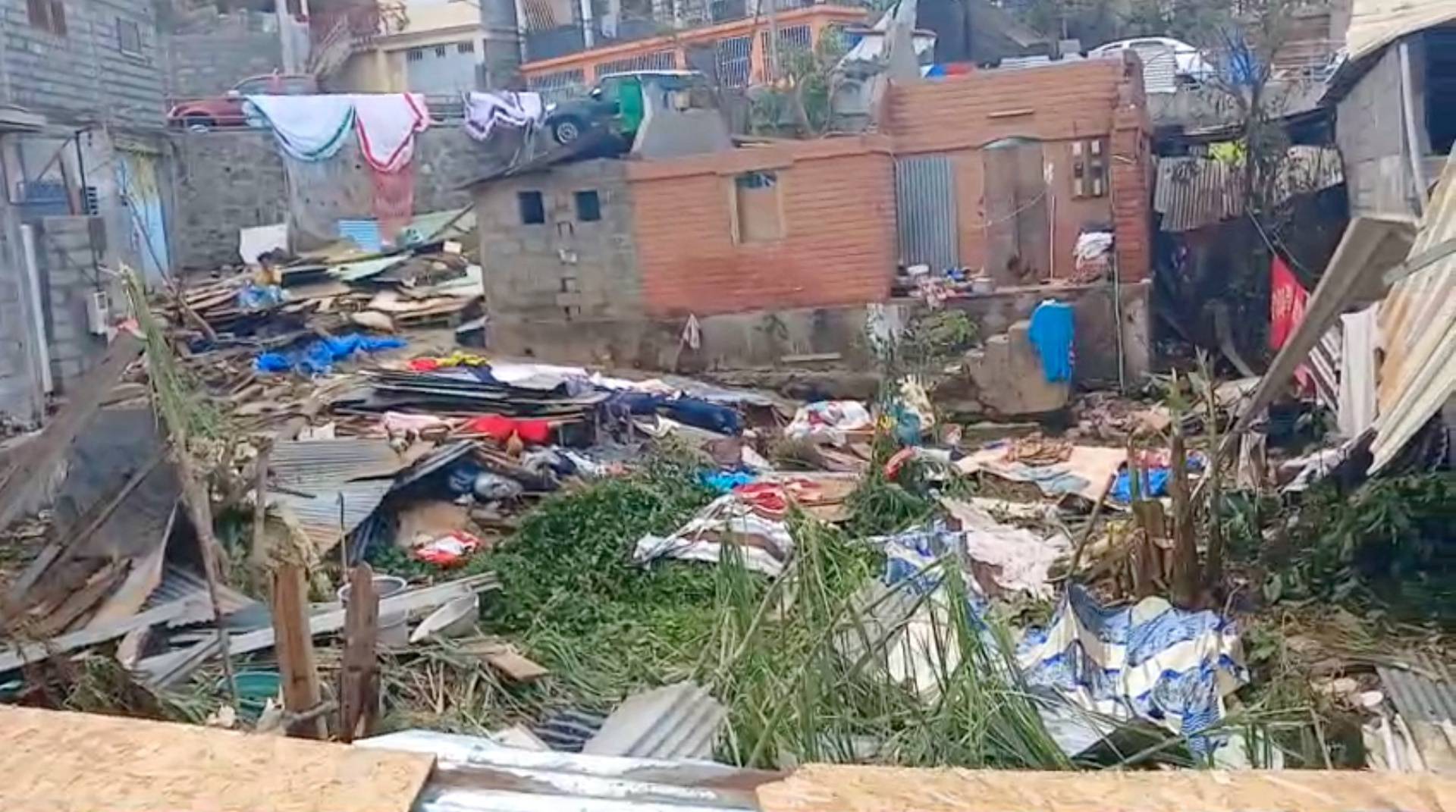 Aftermath of Cyclone Chido, in Mayotte