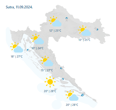 Još danas lijepo, od sutra kaos! Cijela zemlja je pod alarmom, u petak pad temperature od 20°C