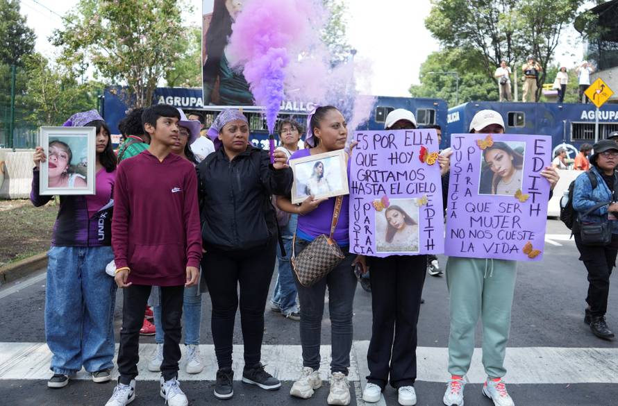 Protest march ahead of the opening match of the 2026 FIFA World Cup, in Mexico City