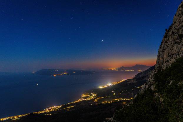 Venera i Jupiter iznad Jadrana