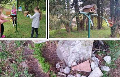 Netko je uništio ornitološki park kod OŠ u Vojniću: 'Djeca tuguju, brinuli su za njega godinama'