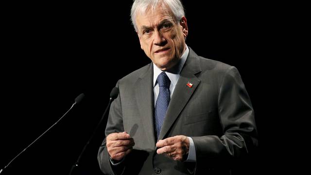 FILE PHOTO: Chile's President Sebastian Pinera delivers speech during the inauguration of ENADE in Santiago