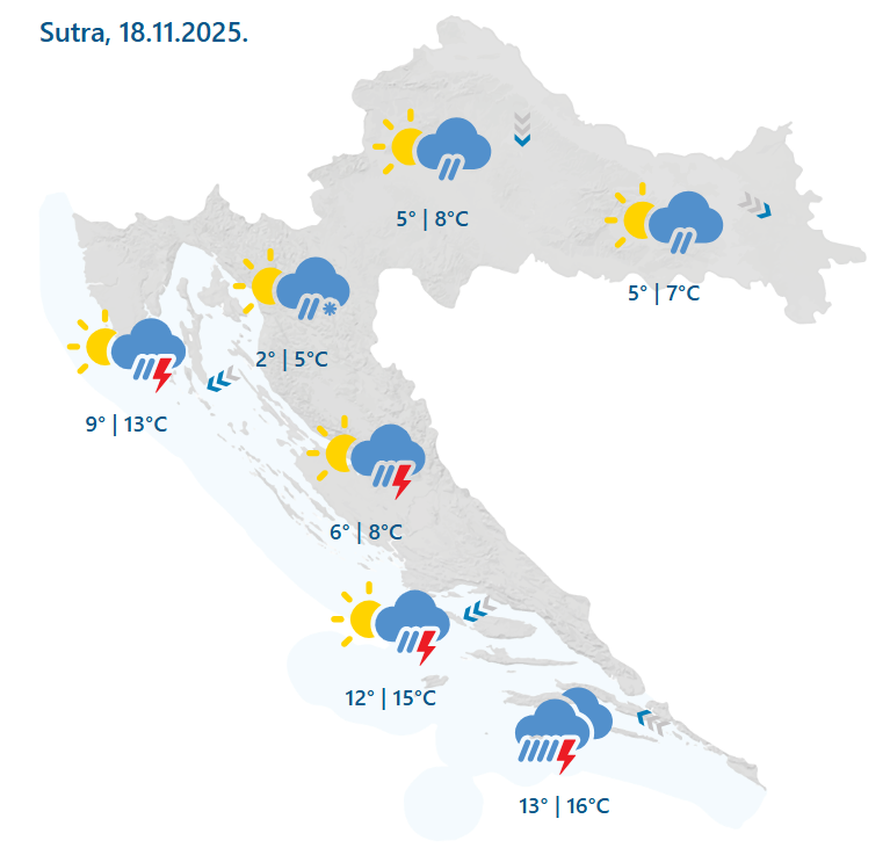 Stiže ledeni kaos, evo gdje će u Hrvatskoj pasti najviše snijega