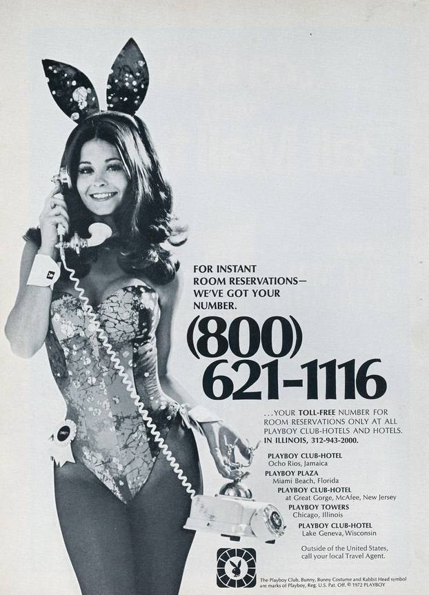 Vintage "Playboy" magazine advertisement, February 1973 issue, USA
