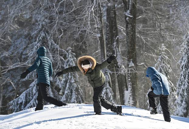 Sunčano novogodišnje jutro na Sljemenu