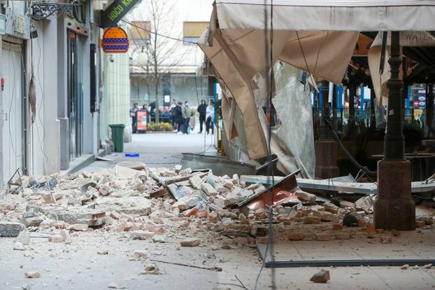 Oštećenja u centru Zagreba nakon potresa