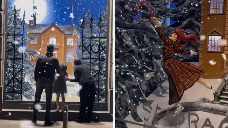 Božićna čarolija usred Zagreba: Saša Šekoranja je ove godine izlogom nadmašio sam sebe