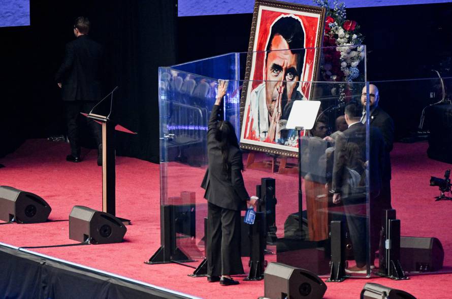 Memorial service for slain conservative commentator Charlie Kirk, in Glendale