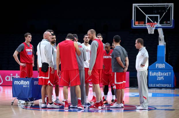 Lille: EuroBasket 2015., trening hrvatske košarkaške reprezentacija