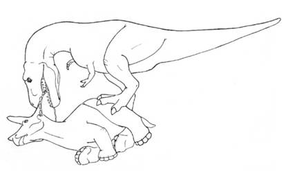 Ilustrirani jelovnik za T-Rexa: Kako se jede svježi triceratops 