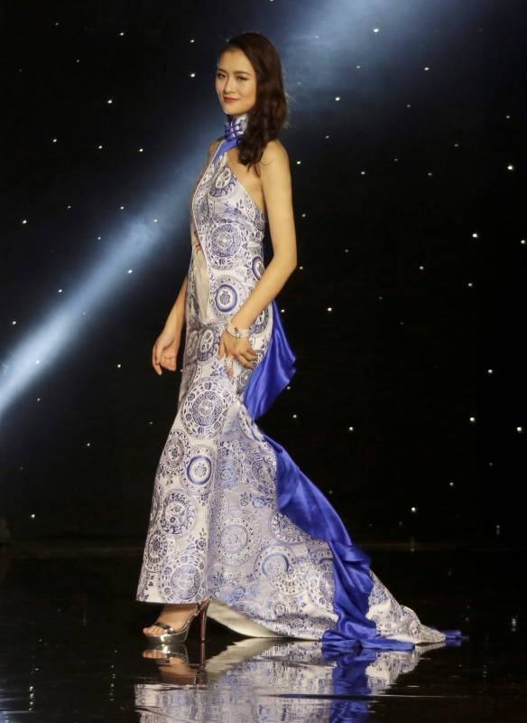 Miss China Jing Kong participates in the Miss World 2016 competition in Oxen Hill, Maryland.