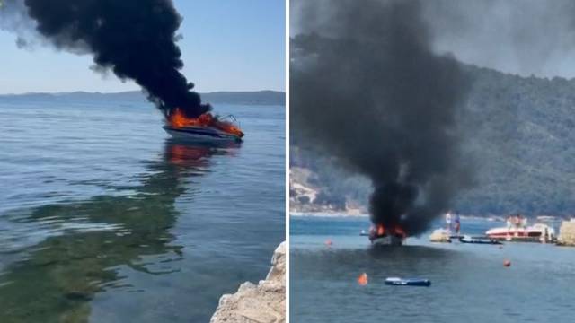 VIDEO U Sukošanu izgorjela brodica: 'Gorjelo je k'o blesavo'