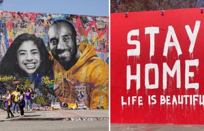 Javnost u šoku: Preko murala Kobeju napisao 'ostani doma'