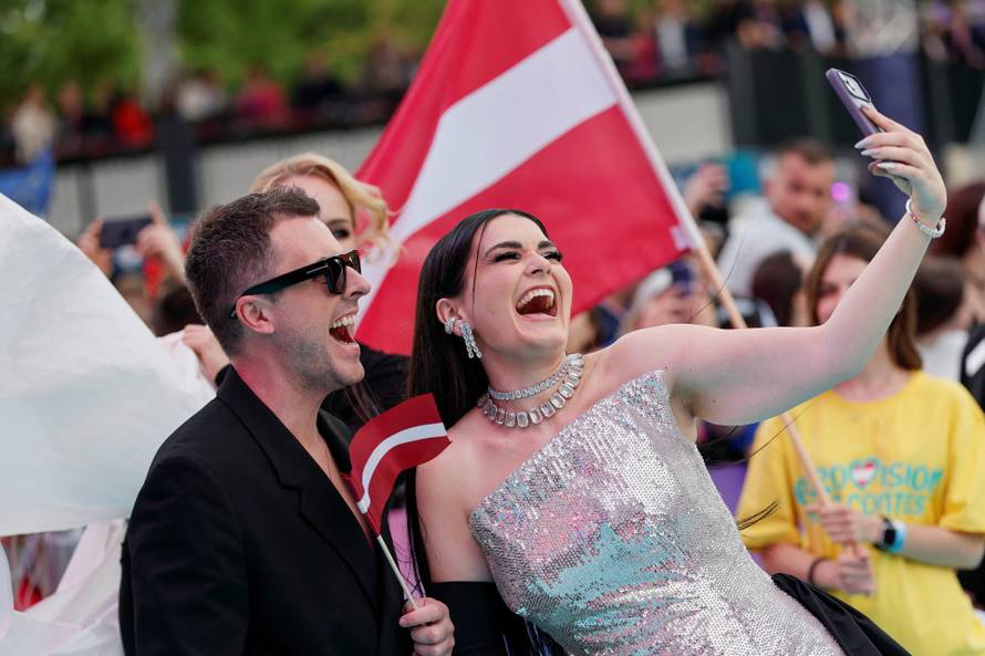 Eurovision Song Contest's 'Turquoise Carpet' event in Vienna