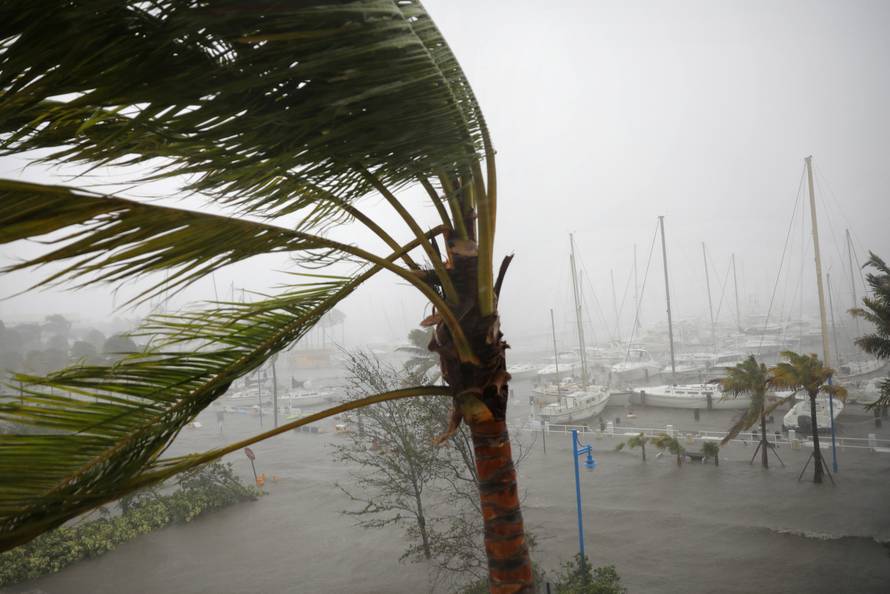 Boats are seen at a marina in Coconut Grove as Hurricane Irma arrives at south Florida, in Miami