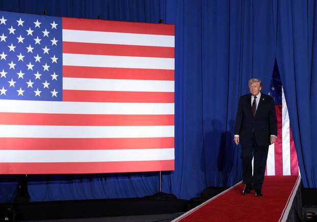 U.S. President Donald Trump visits Rocky Mount Event Center, in Rocky Mount