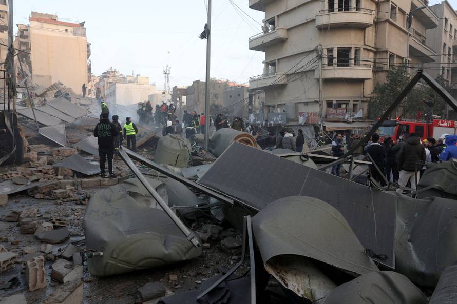 Aftermath of an Israeli strike, in Beirut