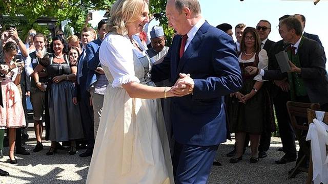 Russian President Putin Attends Wedding of Austrian Foreign Minister Karin Kneissl of the Far-Right Freedom Party