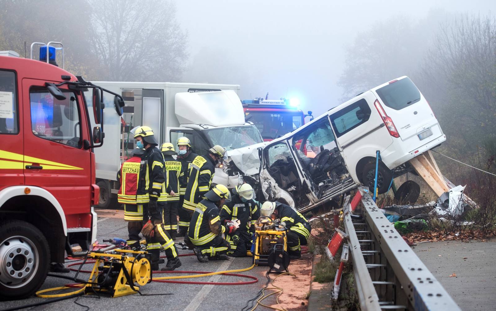 Serious traffic accident on federal road 404