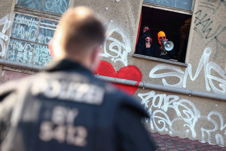 Right-wing protest at Friedrichshain district in Berlin
