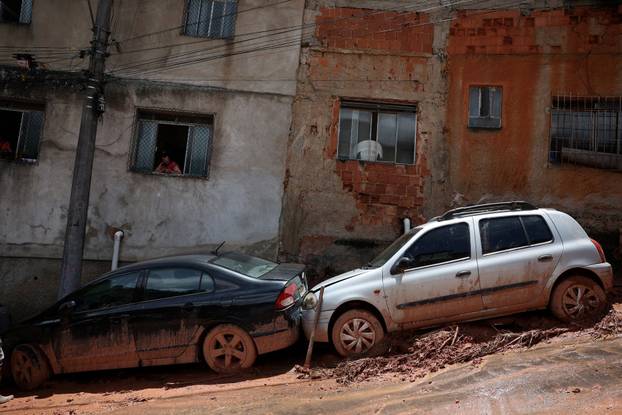 Aftermath of heavy rains in southeastern Brazil