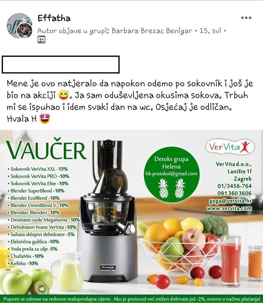 Provizija za reklamu: Ovako operira najveća promotorica opasnog MMS 'izbjeljivača'