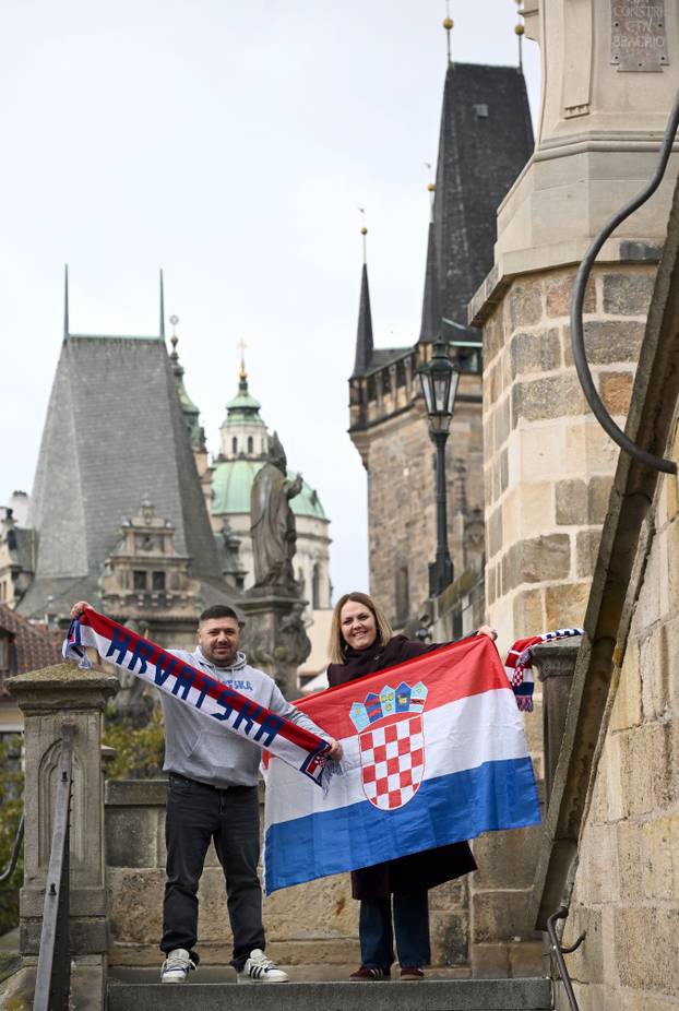 Prag: Hrvatski navijači u gradu