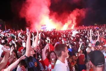 Zadar: Slavlje navijaÄa nakon pobjede nad Engleskom