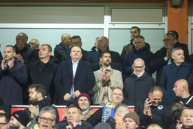 Zenica: Novak Đoković prati utakmicu Bosna i Hercegovina - Italija